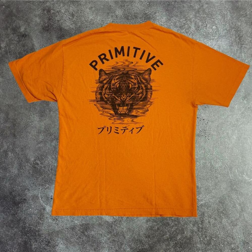 Orange Primitive Tiger Tee Size Large